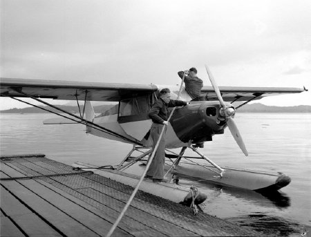 Fueling a float plane at the Ellis dock