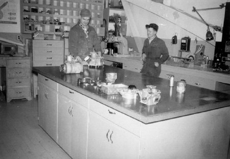 Ellis Air Lines engine maintenance room