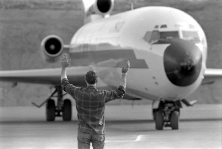 Airline ground crew at Ketchikan International Airport