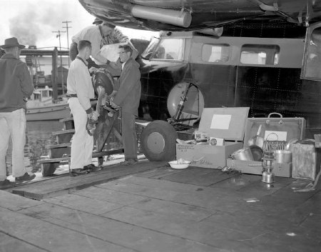 Loading a  US Fish and Wildlife plane