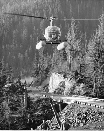 TEMSCO helicopter sets a power pole