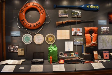 Into the Wind exhibit display - Learning to Fly