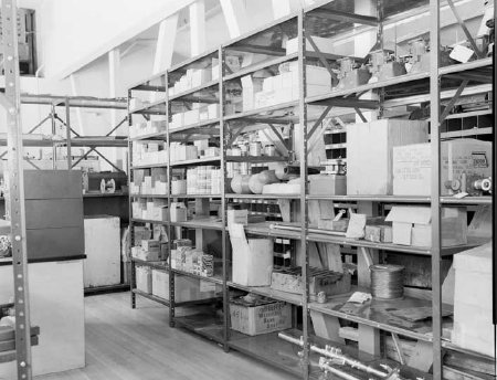 Storage area in Ellis Hangar