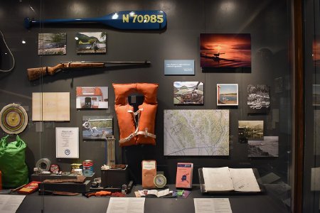 Into the Wind exhibit display - Learning to Fly