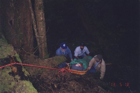 Volunteers training for emergency situations