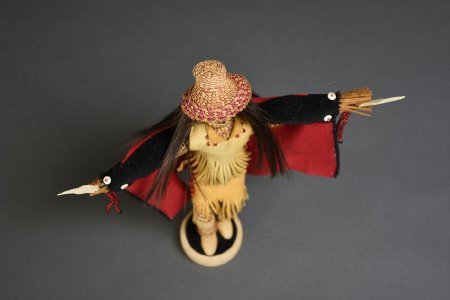 Cedar bark Native dancer doll top