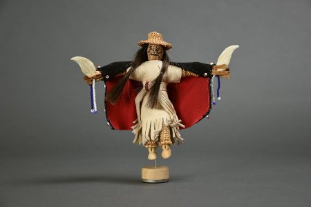 Cedar bark Native dancer doll