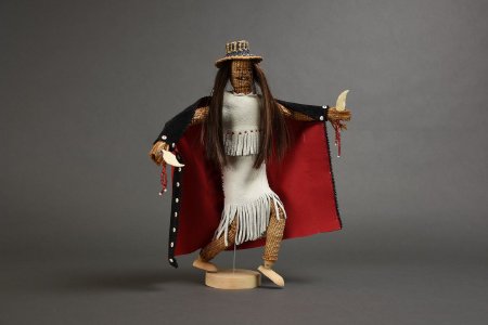 Cedar bark Native dancer doll