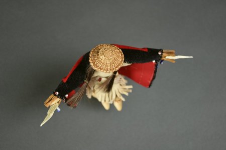 Cedar bark Native dancer doll top