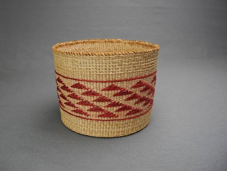 Haida cedar bark and canary grass basket