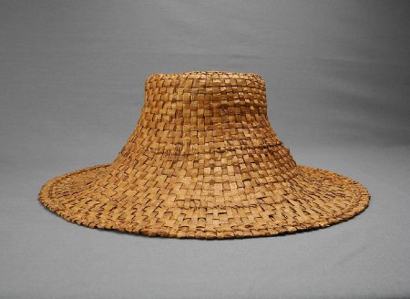 Cedar bark hat cover woven by Selina Peratrovich