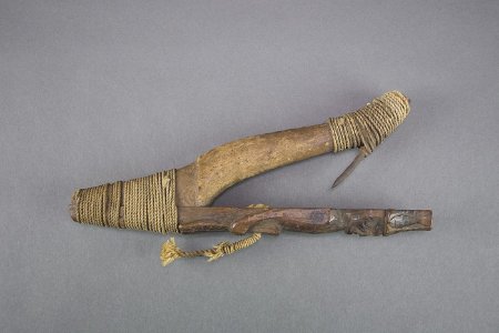 Halibut hook with man figure