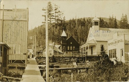 Main Street postcard, front