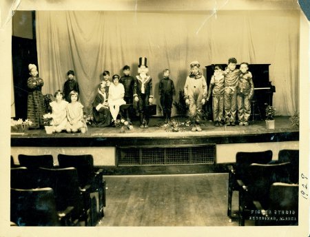 Child actors on stage