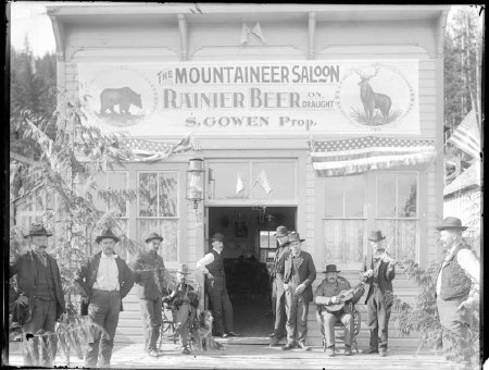 Mountaineer Saloon on July Fourth, circa 1905