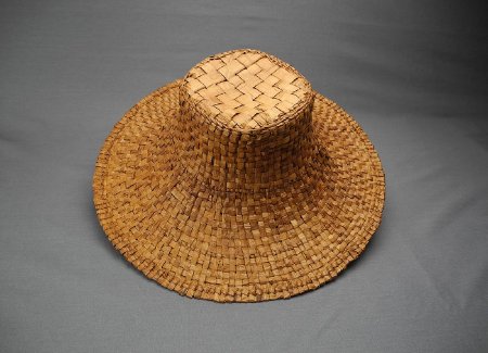 Cedar bark hat cover woven by Selina Peratrovich