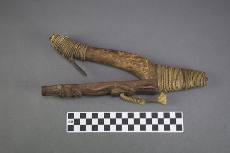 Halibut hook with man figure