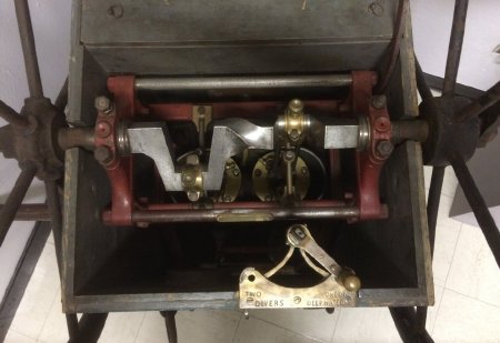 Interior of diver's air pump