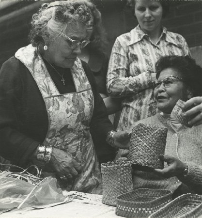 Flora Mather and Selina Peratrovich, 1974