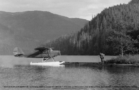 Ketchikan Air Service Aeronca S-65CA Chief at Orchard Lake, circa 1940s