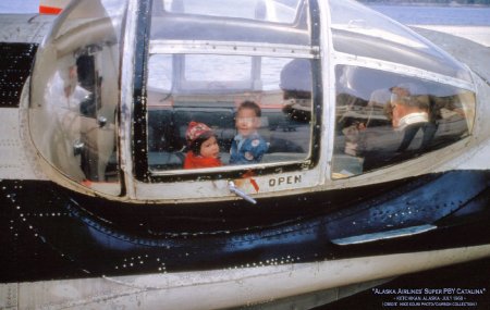 Passengers Seated in Consolidated PBY Super Catalina Blister Pod, 1968