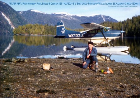 Flair Air Owner/Pilot Paul Breed at Big Salt Lake, circa 1970s