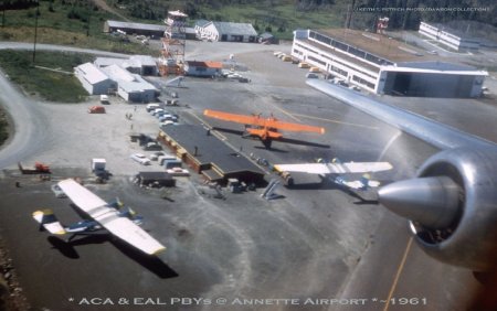 Alaska Coastal Airlines and Ellis Air Lines PBYs at Annette Island Airport