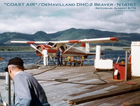 Coast Air Beaver N1416Z in Ketchikan, AK, 1973