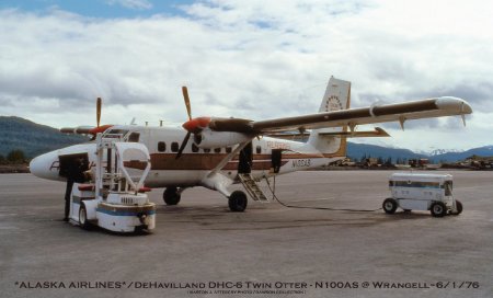 Alaska Airlines Twin Otter (N100AS) in Wrangell, AK, 1976