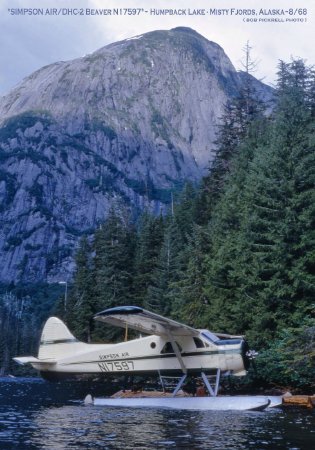 Simpson Air Service Beaver at Humpack Lake, AK, 1968