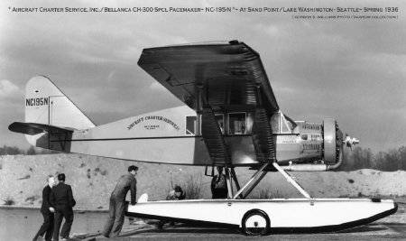 Aircraft Charter Service at Sand Point, Lake Washington, Seatlle, WA, 1936