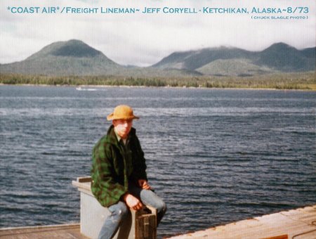Coast Air Freight Lineman Jeff Coryell in Ketchikan, AK, 1973