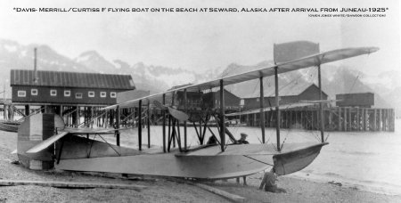 Curtiss F Flying Boat on the Beach in Seward, AK, 1925