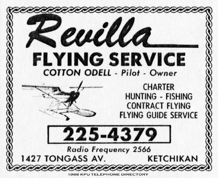 Revilla Flying Service KPU Telephone Directory, 1968
