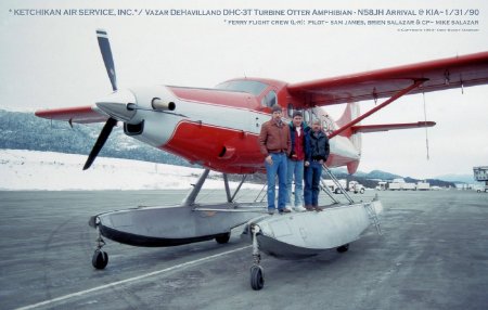 Ketchikan Air Service Vazar Otter Arrival at Ketchikan Airport, 1990