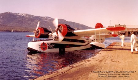 Grumman G-21A Goose at Seadrome in Ketchikan, AK, circa early 1960s