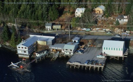 Todd's Air Service Company Seadrome Base in Ketchikan, AK, 1981