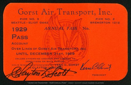 Gorst Air Transport Annual Pass Seattle-Bremerton Air Ferry Shuttle Service