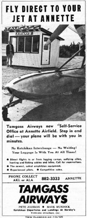 Tamgass Airways Ad in New Alaskan, 1965