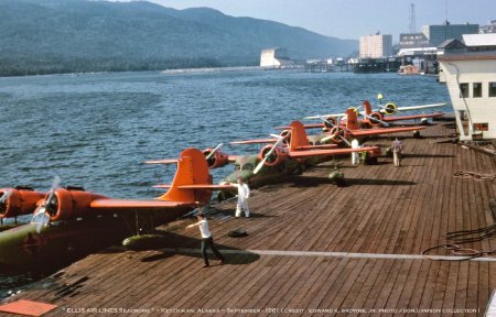 Ellis Air Lines Dock in Ketchikan, AK, 1961