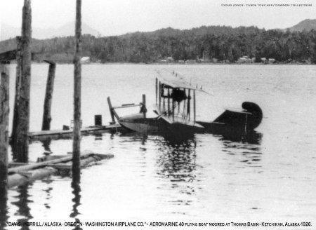 Aeromarine 40 Fyling Boat Moored at Thomas Basin, Ketchikan, AK, 1926