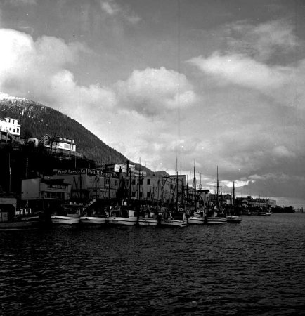 Fishing vessels in front of Paul Hansen's