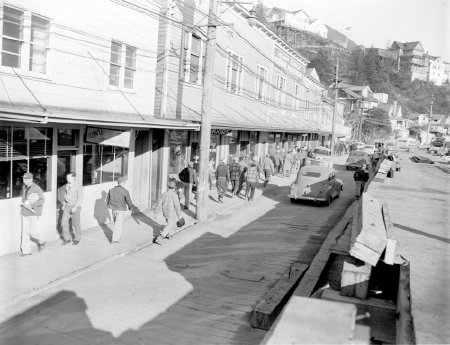 Water street during road construction