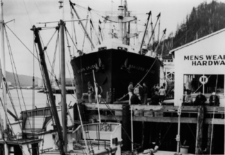 Loading fish at Ketchikan Cold Storage