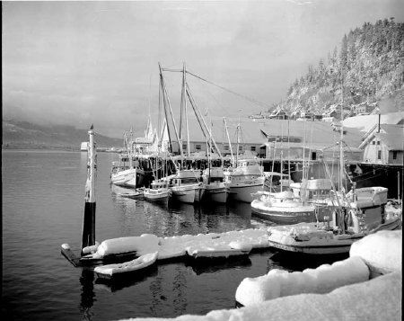 City Float under snow, 1953