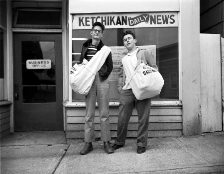 Ketchikan Daily News delivery boys, 1955