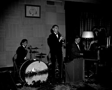 Musicians at the Beta Sigma Phi dance, 1953