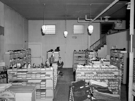 Basement of Bon Marche, 1955