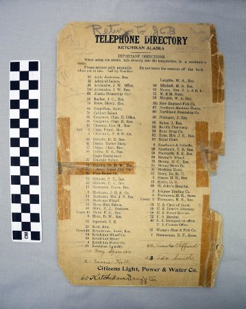 1910 Telephone Directory