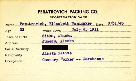 Peratrovich employment record